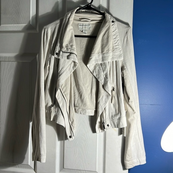 Anthropologie lightweight linen moto jacket size XS - Picture 3 of 9